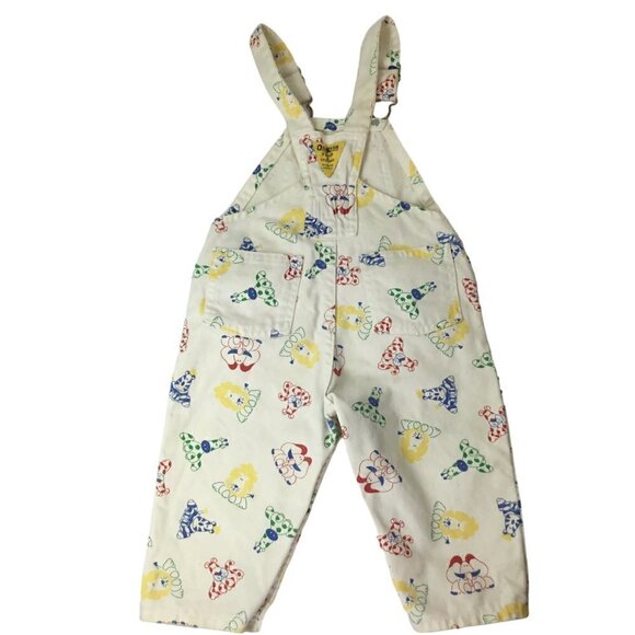 Vintage Oshkosh B'Gosh Vestbak Bib Overalls 18 months USA Cotton Zebra Lion Bibs - Picture 9 of 9